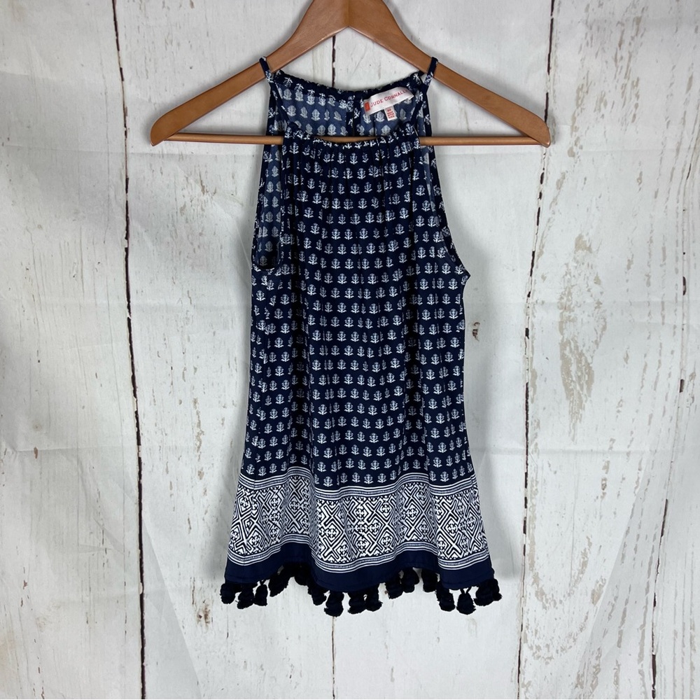 jude connally XS blue top tassel excellent shape fringe USA MADE